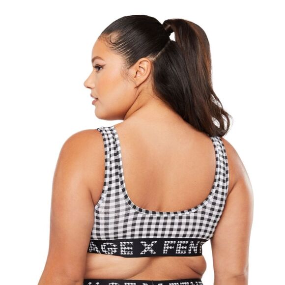 Savage X Fenty Gingham Check'D Out Forever Savage Bralette Size 1X As Is - Picture 3 of 16